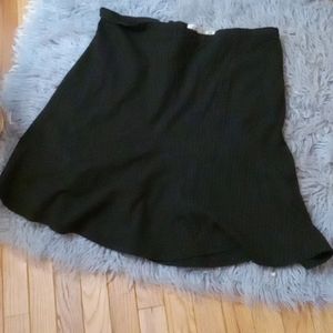 Black and brown pinstriped skirt